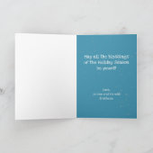 Niedlich Meowy Cat Weihnachtskarte Feiertagskarte (Innenseite)