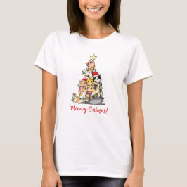 Niedlich Meowy Catmas Weihnachtsbaum T-Shirt