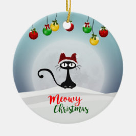Niedlich Meowy Keramik Ornament