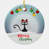 Niedlich Meowy Keramik Ornament (Hinten)
