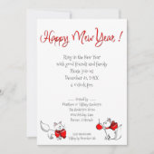 Niedlich Meowy Weihnachten Kätzchen Einladung (Vorderseite)