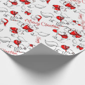 Niedlich Meowy Weihnachten Kätzchen Geschenkpapier (Ecke)