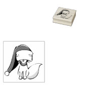 Niedlich Meowy Weihnachten Kätzchen Gummistempel (Stempel)