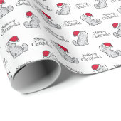 Niedlich Meowy Weihnachten Weihnachtskatzen Geschenkpapier (Rolleneckpunkt)