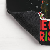 Niedlich Meowy Weihnachten Weihnachtsmannmütze Fun Mousepad (Ecke)