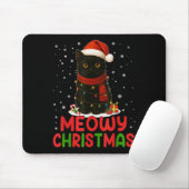 Niedlich Meowy Weihnachten Weihnachtsmannmütze Fun Mousepad (Mit Mouse)