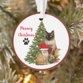 Niedlich Meowy Weihnachtskatzenfreunde Ornamente