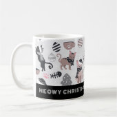 Niedlich Meowy Weihnachtskatzenjause Tasse (Links)