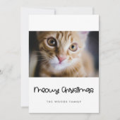 Niedlich Meowy Weihnachtsmann Foto Feiertagskarte (Vorderseite)