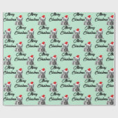 Niedlich Merle Welppy froh Christmas French Bulldo Geschenkpapier (Flach)