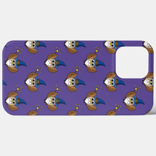 Niedlich Merlin the Wizard Owl Cartoon Case-Mate iPhone Hülle (Rückseite (Horizontal))
