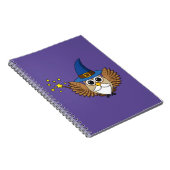 Niedlich Merlin the Wizard Owl Cartoon Notizblock (Rechte Seite)