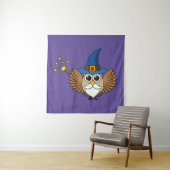 Niedlich Merlin the Wizard Owl Cartoon Wandteppich (Beispiel)