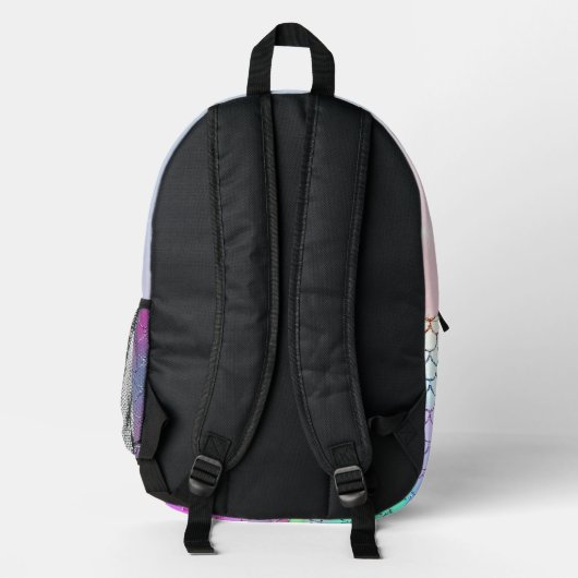 Niedlich Mermaid 5. Personalisierte Bezeichnung Bedruckter Rucksack (Rückseite)