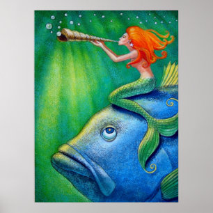 Niedlich Mermaid Art Poster