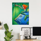Niedlich Mermaid Art Poster (Heimbüro)