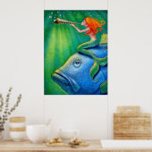 Niedlich Mermaid Art Poster (Küche)