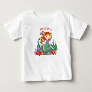 Niedlich Mermaid Baby T-shirt