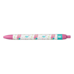 Niedlich Mermaid Beach Girl Monogram Kids Kugelschreiber