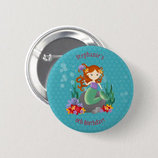 Niedlich Mermaid Button (Vorne & Hinten)