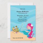 Niedlich Mermaid Einladung (Vorderseite)
