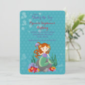 Niedlich Mermaid Einladung (Stehend Vorderseite)