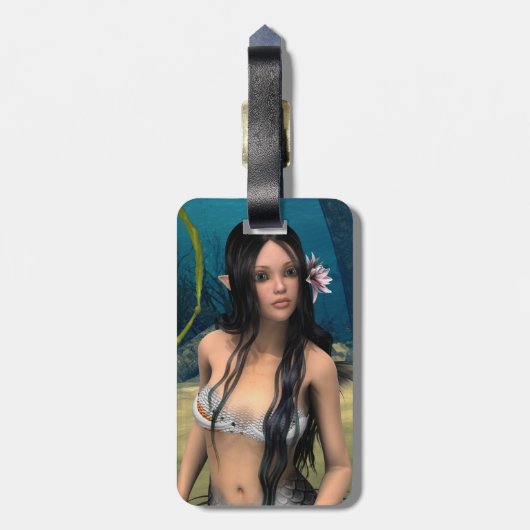 Niedlich Mermaid Gepäckanhänger (Rückseite vertikal)