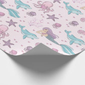 Niedlich Mermaid Geschenkpapier (Ecke)