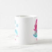 Niedlich Mermaid Girl Beach Narwhal Monogram Kids Kaffeetasse (Mittel)