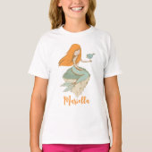 Niedlich Mermaid Girl Birthday T-Shirt (Vorderseite)