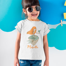 Niedlich Mermaid Girl Birthday T-Shirt
