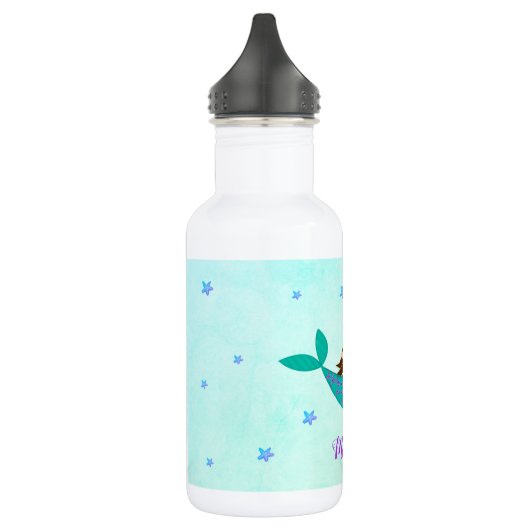 Niedlich Mermaid Lila Glitzer Aqua Edelstahlflasche (Links)