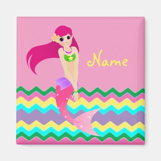 Niedlich Mermaid Magnet (Vorne)