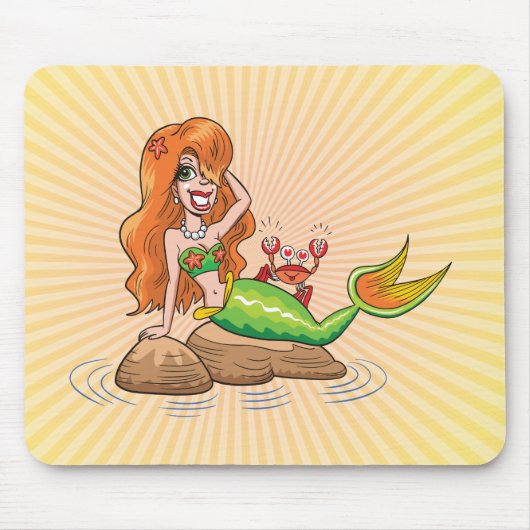 Niedlich Mermaid Mouse Pad Mousepad (Vorne)