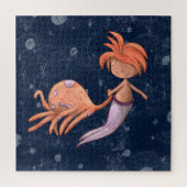 Niedlich Mermaid Octopus Puzzle (Vertikal)