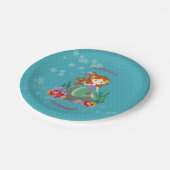 Niedlich Mermaid Pappteller (Schrägansicht)