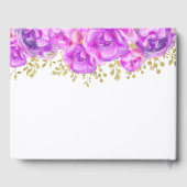 Niedlich Mermaid | Pink Peonies Floral Baby Dusche Gästebuch (Rückseite)