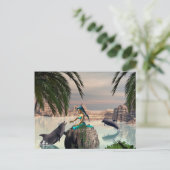 Niedlich Mermaid Postkarte (Stehend Vorderseite)