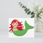 Niedlich Mermaid Postkarte (Stehend Vorderseite)