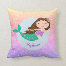 Niedlich Mermaid Rainbow Glitzer Personalisiert