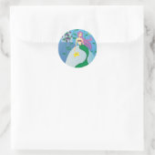 Niedlich Mermaid Runder Aufkleber (Tasche)