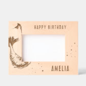 Niedlich Mermaid Schwanz Happy Birthday Girl Foto Geätzte Rahmen (Vorderseite)