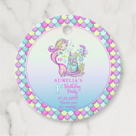 Niedlich Mermaid | Sea Girl's 1st Birthday Party Geschenkanhänger