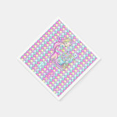 Niedlich Mermaid | Sea Girl's 1st Birthday Party Serviette (Ecke)