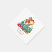 Niedlich Mermaid Serviette (Ecke)