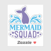 Niedlich Mermaid Squad Vinyl Aufkleber (Blatt)