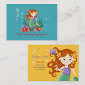Niedlich Mermaid Telefonnummerkarte (Vorne/Hinten)