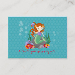 Niedlich Mermaid Telefonnummerkarte