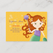 Niedlich Mermaid Telefonnummerkarte (Rückseite)