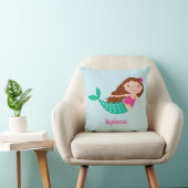 Niedlich Mermaid Whimsical Personalisiert Kissen (Stuhl )
